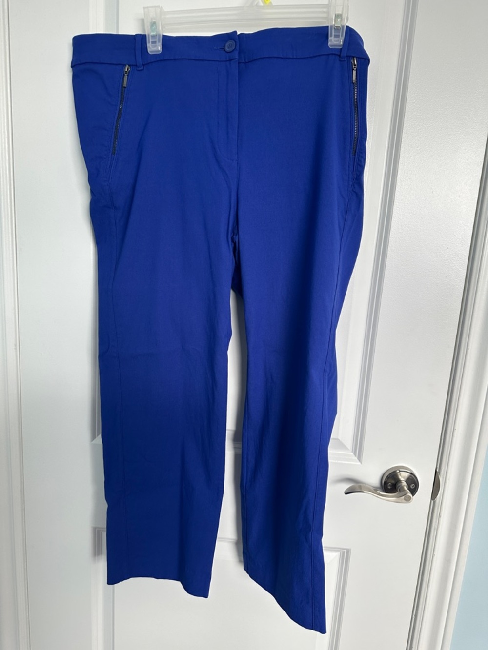 Michel Studio Straight-Leg Pull-On Trousers in Royal Blue